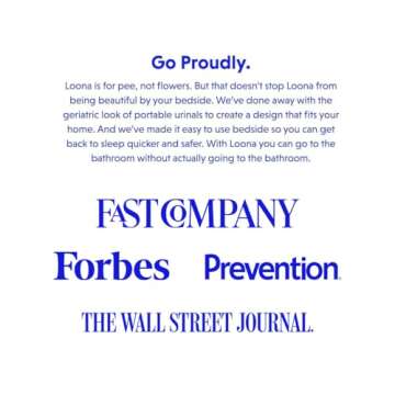 Loona Premium Female Urinal - Quiet, No Splash Design for Women - Ideal for Bedside, Travel, and Out...