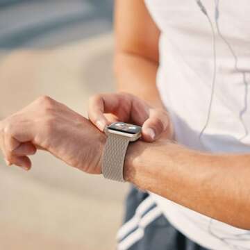 Silicone Braided Solo Loop Compatible with Apple Watch Band 38mm 40mm 41mm 42mm 44mm 45mm 46mm 49mm, Stretchy Elastic Sport Strap Compatible for iWatch Series 10/9/8/7/6/5/4/3/2/1/SE/Ultra/Ultra 2