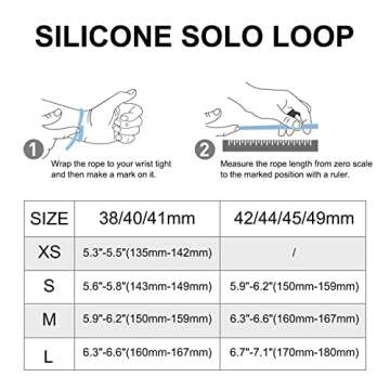 Silicone Braided Solo Loop Compatible with Apple Watch Band 38mm 40mm 41mm 42mm 44mm 45mm 46mm 49mm, Stretchy Elastic Sport Strap Compatible for iWatch Series 10/9/8/7/6/5/4/3/2/1/SE/Ultra/Ultra 2