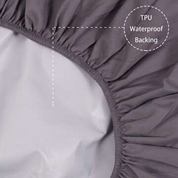 Belsden 2 Pack Waterproof Changing Pad Cover, Soft Microfiber Diaper Change Table Sheets for Baby Boys and Girls, Fit 32" x 16" Changing Pad, Machine Washable Durable, Dark Grey & Apricot