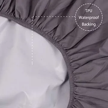 Belsden 2 Pack Waterproof Changing Pad Cover, Soft Microfiber Diaper Change Table Sheets for Baby Boys and Girls, Fit 32" x 16" Changing Pad, Machine Washable Durable, Dark Grey & Apricot