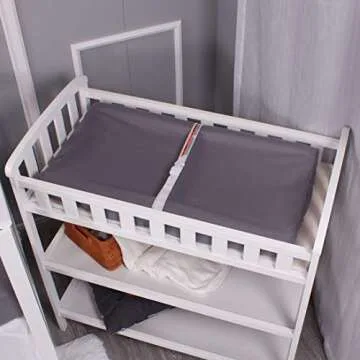 Belsden 2 Pack Waterproof Changing Pad Cover, Soft Microfiber Diaper Change Table Sheets for Baby Boys and Girls, Fit 32" x 16" Changing Pad, Machine Washable Durable, Dark Grey & Apricot