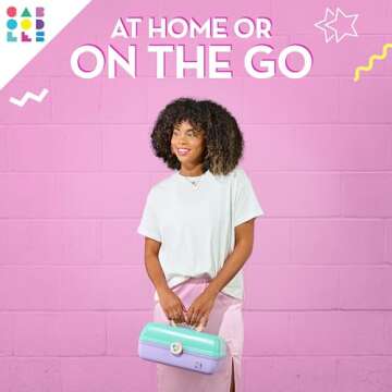 Caboodles Twilight Disco - On-the-go Girl Costmetic Organizer Make-up & Accessory Carry Case, Pink Sparkle