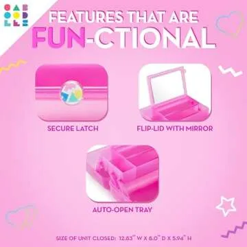 Caboodles Twilight Disco - On-the-go Girl Costmetic Organizer Make-up & Accessory Carry Case, Pink Sparkle