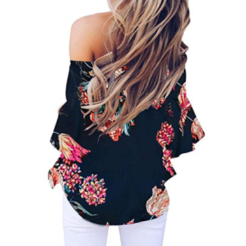 LuckyMore Women’s Stylish Off The Shoulder Blouse