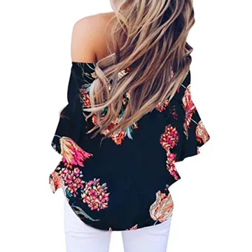 LuckyMore Women’s Stylish Off The Shoulder Blouse