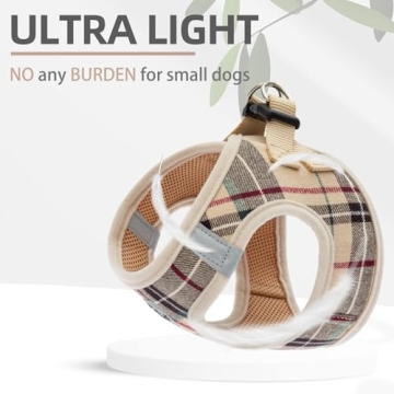 PUPTECK Adjustable No-Pull Dog Harness Set for Small Pets