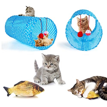 AILUKI 35 PCS Cat Toys for Happy Kittens and Cats