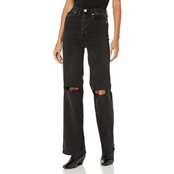 BLANKNYC Women's Ultra-Comfort Rib-Cage Ripped High-Waist Jeans