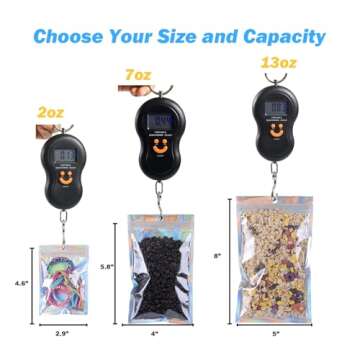 350 Pieces Smell Proof Mylar Bags with Clear Window for Packaging