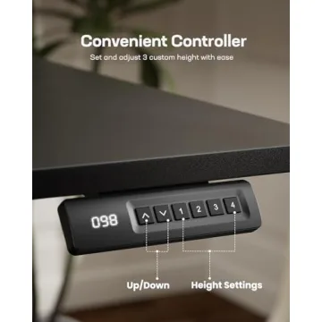 Marsail Standing Home Office Desks,Adjustable Heights Stand Up Desks,48x24 Inches Desktop Sit Stand Gaming Computer Desks for Study,Working,Writing,With 4 Memory Presets,Headphone Hook,Cable Organizer