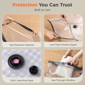 Nicetree Vacuum Storage Bags & Pump for Travel & Home