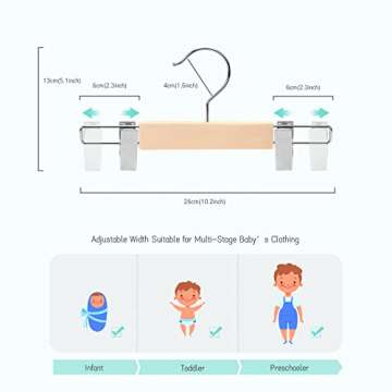 Nature Smile 20 Pack 10.2 Inches Unfinished/Natural Kids Baby Toddler Infant Children Solid Wooden P...