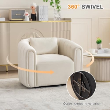 Stylish ANJ Velvet Swivel Accent Chair for Modern Living