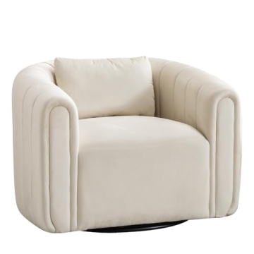 Stylish ANJ Velvet Swivel Accent Chair for Modern Living
