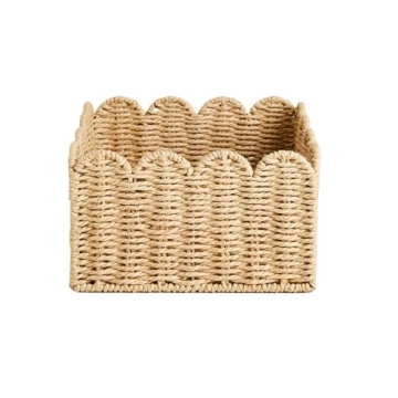 Handwoven Scalloped Storage Baskets - Stylish Organizers