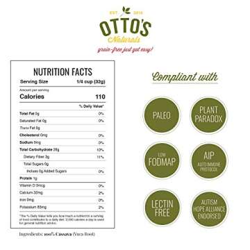 Otto's Naturals Cassava Flour (2 Lb. Bag) Grain-Free, Gluten-Free Baking Flour - Made From 100 % Yuca Root - Certified Paleo & Non-GMO Verified All-Purpose Wheat Flour Substitute (Pack of 2)2
