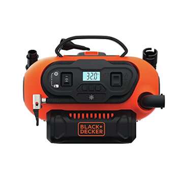 BLACK+DECKER 20V MAX* Inflator - Portable Compressor with 3 Power Sources