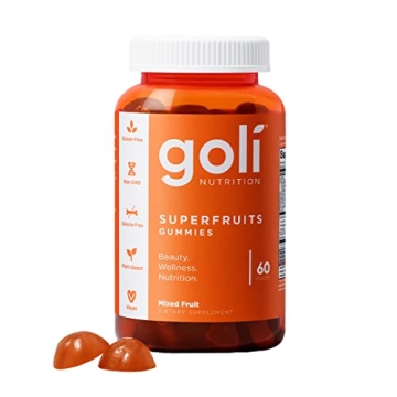 Goli Nutritional Supplement, SuperFruits Beauty Gummy Vitamin - 60 Count - Collagen-Promoting Ingred...