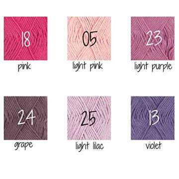 Cotton Blend Yarn for Knitting and Crocheting, 3 or Light Worsted, DK Weight, Drops Cotton Light, 1.8 oz 115 Yards per Ball (18 Pink)