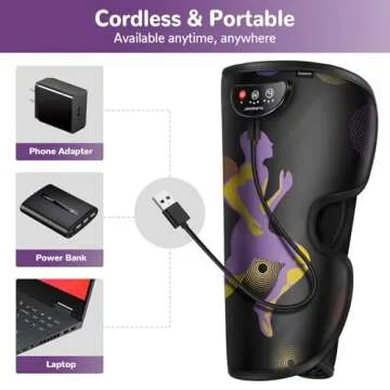 QUINEAR Rechargeable Leg Massager for Circulation and Pain Relief, Cordless Air Leg Compression Massager, Calf Massager Gift for Mom Dad Women Men (FSA or HSA Eligible)