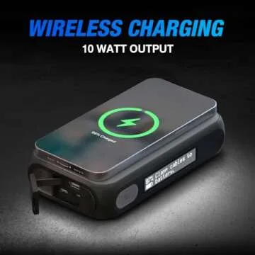 TYPE S 1000A Car Jump Starter – UL Certified 12V Battery Booster for 6L Gas & 3L Diesel Portable Power Bank Qi Charging USB-C LED Flashlight, Compact, Easy to Use, Must-Have for New Drivers & Families