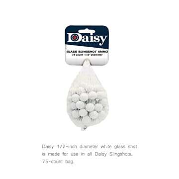 Daisy 8383 Glass Slingshot Ammo - 75 Count - 0.50 Caliber