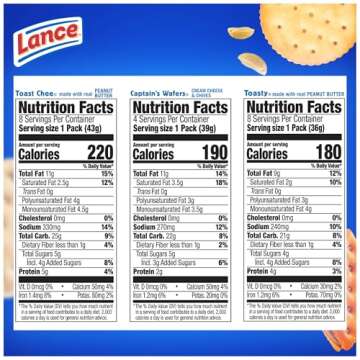 Lance Sandwich Crackers Variety Pack - 20 Individually Wrapped Snacks!