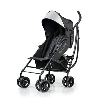 Summer Infant 3Dlite Convenience Stroller, Jet Blue - Lightweight Stroller with Aluminum Frame, Larg...
