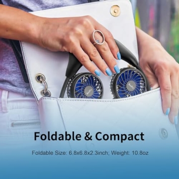 HandFan 10000mAh Portable Neck Fan for All-Day Comfort