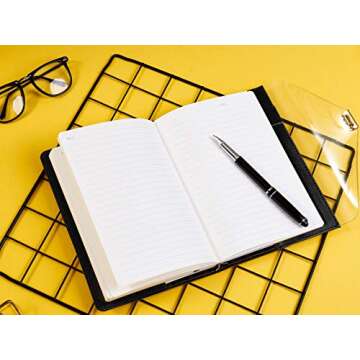 Bee Shaped Combination Lock Journal, PU Leather Hard Cover Notebook Cute Diary, A5 Lined Password Locking Personal Planner Secret Organizer Gift for Girls Women Daughter