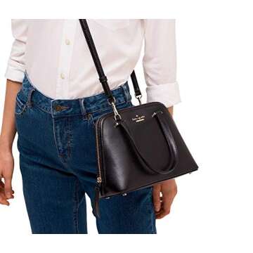 Kate Spade New York Patterson Drive Medium Dome Satchel Purse (Black)