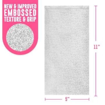 Colortrak Embossed Sheets Silver Aluminum Foil Pop-up Dispenser, 500 Pre-cut Sheets Non-slip Textured Silver 5 x 11 Sheets for Hair Foil Coloring and Highlighting Sheet Applications