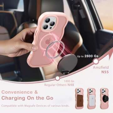 Stylish Amzfield Magnetic Case for iPhone 16 Pro - Cute & Durable