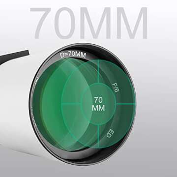 SVBONY SV503 Portable Telescope Tube, 70ED F6 Extra Low Dispersion Optical Tube, Micro-Reduction Rap...