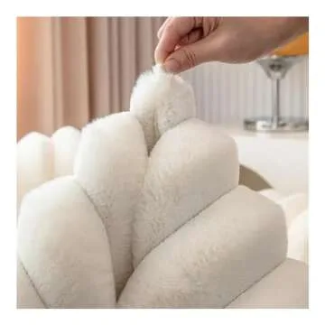 YUEMOL Plush Couch Cover Rabbit Plush Winter Thicken Strip Sofa Towel Cover, Anti-Slip Super Soft Couch Covers for Living Room (Color : Blue, Size : 110x160cm 1pc)