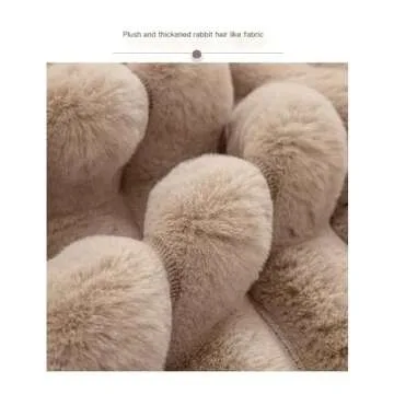 YUEMOL Plush Couch Cover Rabbit Plush Winter Thicken Strip Sofa Towel Cover, Anti-Slip Super Soft Couch Covers for Living Room (Color : Blue, Size : 110x160cm 1pc)