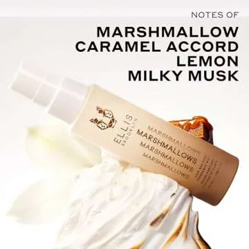 Ellis Brooklyn MARSHMALLOWS Hair And Body Mist - Gourmand Perfume with Marshmallow, Caramel Accord, & Milky Musks, Vegan Perfume Made In The USA