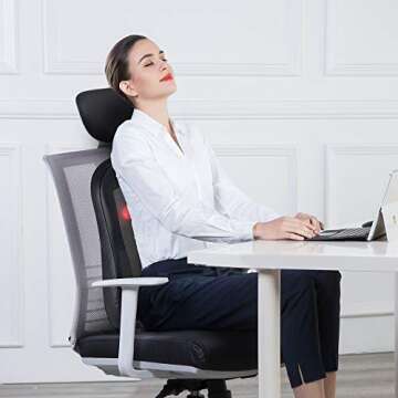 Snailax Shiatsu Back Massager with Heat - Portable Relief