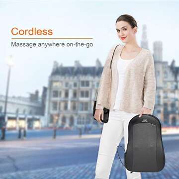 Snailax Shiatsu Back Massager with Heat - Portable Relief