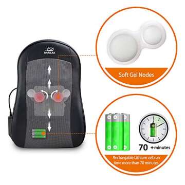 Snailax Shiatsu Back Massager with Heat - Portable Relief