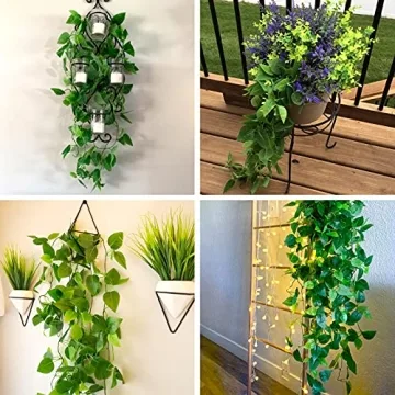 CEWOR Fake Hanging Ivy Plants for Indoor Outdoor Decor