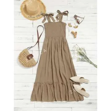 Stylish ZESICA Summer Boho Maxi Dress for Women