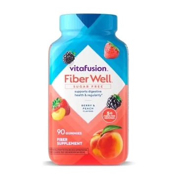 Vitafusion Fiber Well Sugar Free Gummies: Tasty Digestive Support, 90 Count