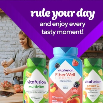 Vitafusion Fiber Well Sugar Free Fiber Gummies, 90 Count