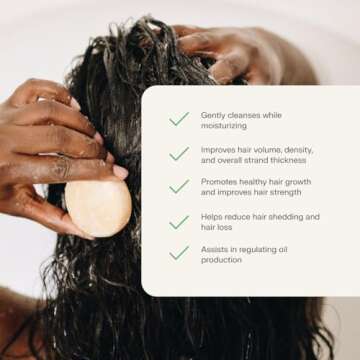The Earthling Co. Shampoo Bar - Promote Hair Growth, Strengthen & Volumize All Hair Types - Paraben ...
