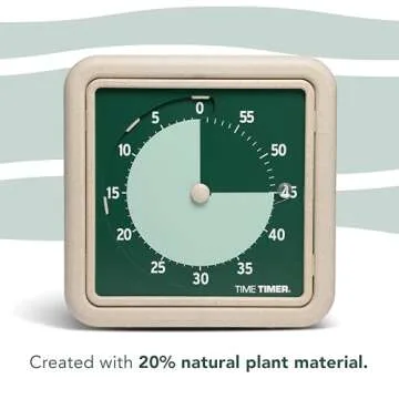 Time Timer® Retro 8 inch Eco Edition Visual Timer - 60 Minute Desk Countdown Clock Made with at Lea...