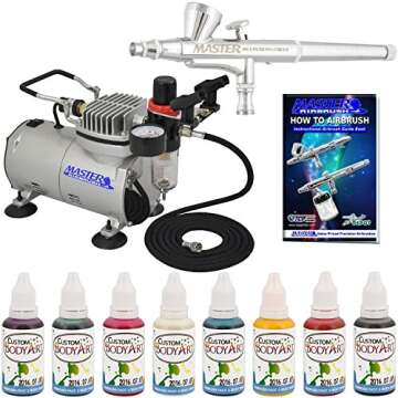 Master Airbrush Airbrushing System Kit with 8 Color Water-Based Face & Body Art Paint Set, Cool Runn...