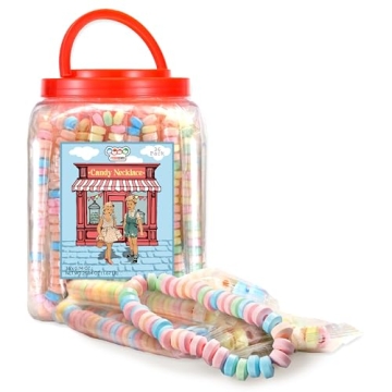 36 Individually Wrapped Candy Necklaces for Perfect Party Favors & Goodie Bags
