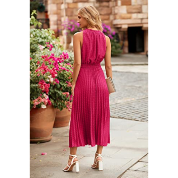 Stylish PRETTYGARDEN Swiss Dot Midi Summer Dress